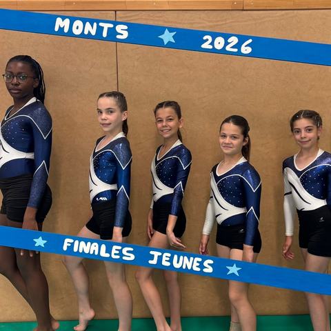 Les gymnastes du club aux finales jeunes de Monts en 2026
